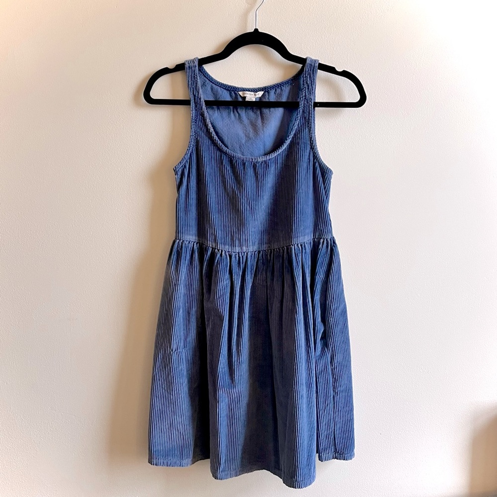 American Eagle Blue Corduroy Dress, XXS
